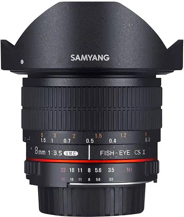 Untra gran angular para Canon Samyang 8mm f/3.5 UMC CS II